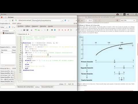 18 - Métodos numéricos con Octave. Bisección. Nuevo intervalo