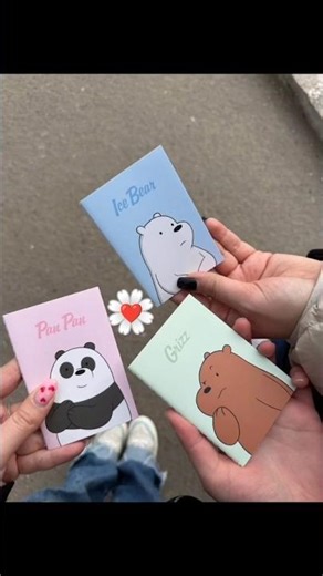we bare bears 🐻🐼🐻‍❄️ #cartoon #handmade #diario #bears #youtubeshorts #craft #trendy #threeinone