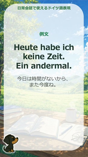 [Everyday Expressions] Ein andermal. Maybe another time. German #deutsch #a2 #a1 #b1