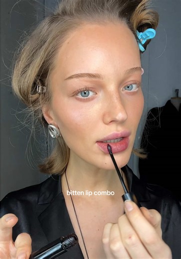 my muted bitten lip combo favorites VICTORIA BECKHAM - Bitten Lip Tint MERIT - Lip Liner (Bespoke) #wintermakeup #everydaymakeup #lipstain #makeuphack