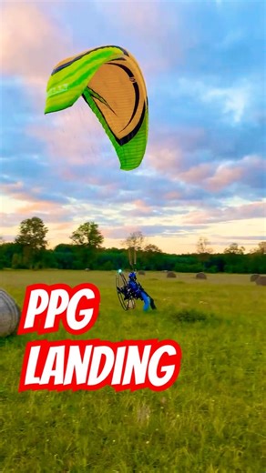 If you miscalculate your landing spot with a paramotor, you'll crash into a bale of straw