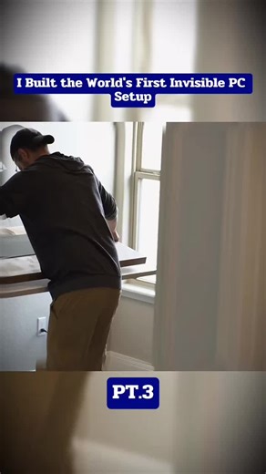 I Built the World's First Invisible PC Setup #setupgaming #pcbuild #tech #optimumtech #invisiblepc