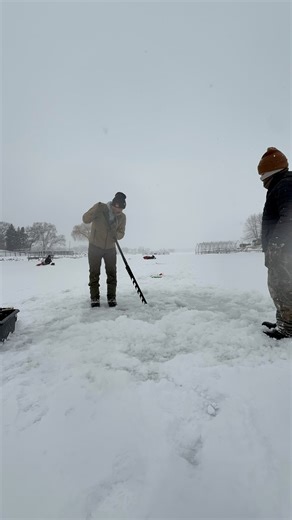 Slavik boys setting up 3 types of ice fishing: 1. Tips 2. Spearing 3. Jiggle stick #icefishing #spearing #tipup #mn #frozenlake | Nick Slavik