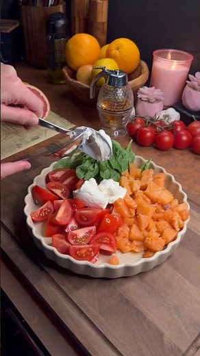 20-Minute Baked Salmon Fusilli with Spinach & Cherry Tomatoes