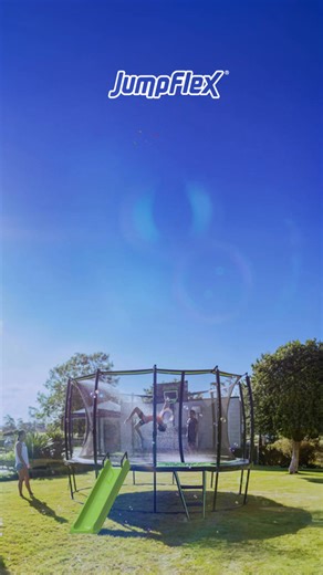 The Jumpflex Birthday Sale is here! 🎉 🎈 And to celebrate an incredible 15 years, we've got some great deals for you! Save up to $200 across our range of stunning HERO™, FLEX™, and MEGA™ trampolines (8ft for smaller yards, right up to 19ft for bigger spaces) 💥 Plus for this Birthday Sale, you'll also get a free PROJAM™ basketball hoop & ball included (valued at $119.95) 🏀 Free 1-2 day delivery included! 🤝🚐 Designed for safety, and built to last. A family favourite, and the perfect way to ke