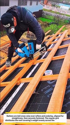 Roof Batten Installation Using Cordless Nailer