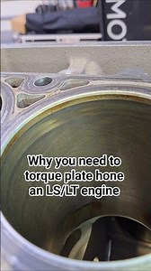 This is why LS and LT engines need to be torque plate honed. #honing #lsengine