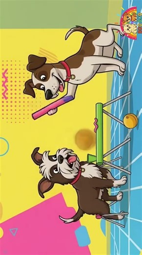 Jumping Dogs Show Off Their Tricks! 🐶✨ | Boo Boo Cartoon Shorts #shorts #cartoon