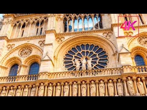 [4K HDR] Paris Tour — Notre Dame Cathedral Walk Tour