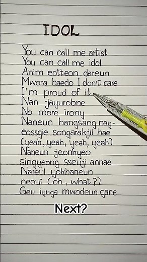 bts idol lyrics #bts #btsarmy