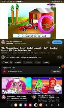 the alphabet song level 1 English lesson 04 clip sing busy beavers ABC song baby learning