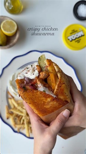 Crispy chicken shawarma 🌯