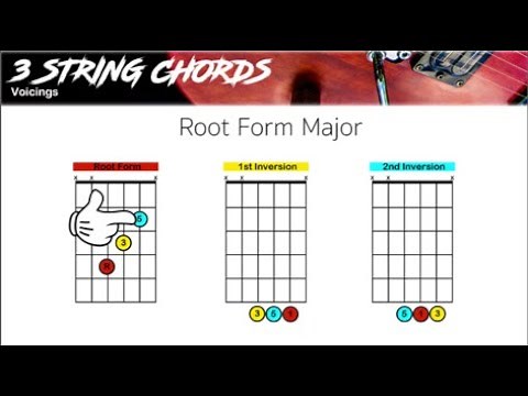 Chord Voicings & Inversions - Part 1 | EASY GUITAR | 3 String Chords