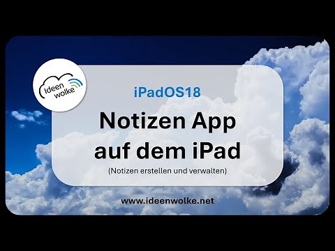 Notizen App auf dem iPad verwenden (iPad Tutorial iPadOS18)