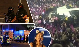 Pictured: Manchester terror attack as revellers flee concert