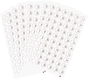 50 Sheets Number Stickers for Diamond Painting Accessories, Diamond Painting Labels Storage Container Sticker for Jars Box Mosaic Beads Organizer Bottle Tools