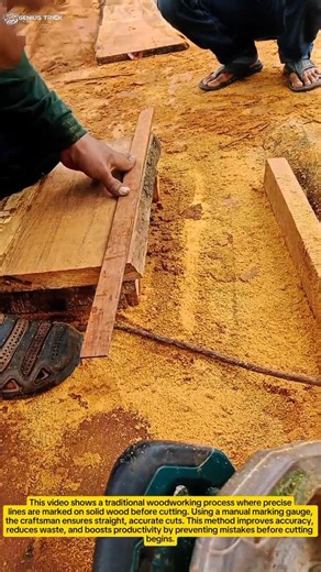 Traditional Woodworking Precision Marking Before Cutting | Satisfying Craft