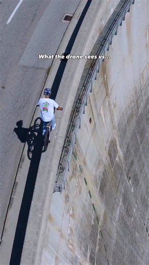 What the drone sees vs what I see👀 | Fabio Wibmer