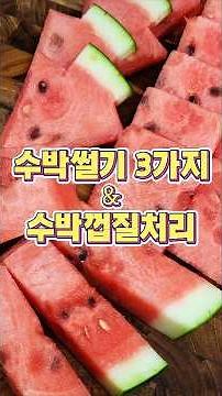 수박 자르는 3가지방법 & 수박껍질처리꿀팁!