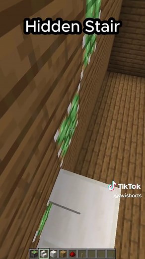 How to make a hidden staircase in Minecraft #minecraft #minecrafttutorial #shorts