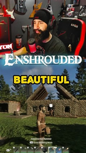 Enshrouded gameplay. Building in this game is so fun. I can’t get over how beautiful the world and lighting is. Follow me for more of this survival game. #enshrouded #survivalgames #basebuilding #gameplay | Nick Lyon