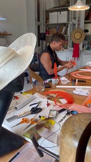 It’s great to have Cristhian returning for the November Millinery Workshop along with four other students and also two extra people who will be coming to enjoy the experience whilst their partners are in the studio. It’s always fun to meet up with returning students especially when they’ve become good friends. The Full schedule of dates is listed on the website for 2026 and is booking up quickly with only a couple of spaces available on each workshop . . .#millinerymaker #millinery #hatmaking #t