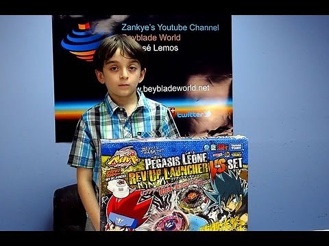 Beyblade 4D Pegasis F-D Fang Leone 130W2D Rev Up Launcher Stadium Set Unboxing
