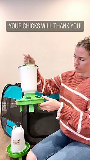 Getting chicks and need the perfect feeder/waterer set? Look no further! I’ve tested all the things and I love this feeder and waterer by @roostys_ . The waterer has an anti-tip design, and an anti drown moat, keeping them safe and dry. The little feeder ports will keep the food from getting kicked out and wasted. My favorite feature though is probably lthe hidden legs in the bottom. They have 3 height options, so as they grow, their food and water will stay clean and easily accessible. Comment