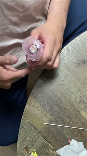 Slow knitting. FYI my kitchen light is LED hence the flashing