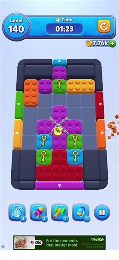 Level 140 Color Block Jam Walkthrough