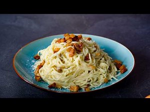 Homemade Pasta In A Creamy, Cheesy Carbonara Sauce | An Italian Classic Made Easy From Scratch