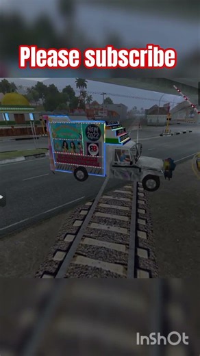 DJ pickup 🆚 Train 🚆#bussid #viral #trending #youtubeshorts #short #shorts