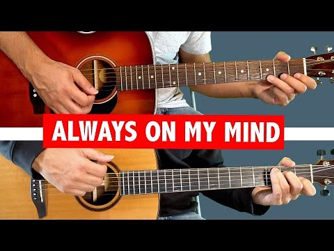 Always On My Mind - Easy GUITAR TUTORIAL (Melody + Chords + TAB)