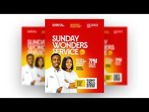 How To Make Professional Sunday Wonders Service Poster For All Social Media Design