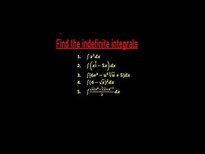 Indefinite Integrals Explained | Tutorial 1 | Basic Integration Techniques