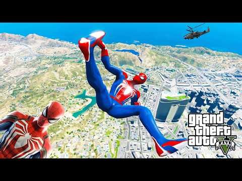 GTA 5 Epic Ragdolls RED SPIDERMAN VS RED MINION VS GREEN MINION (Euphoria Physics & Funny Fails)