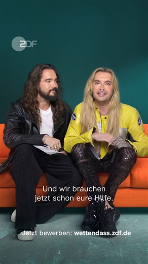 Wetten, dass… wird mausig?! 🐭 Es ist offiziell: Tom und Bill Kaulitz sind die neuen Moderatoren von “Wetten, dass..?”! 🥰 Ihr wollt als Wettkandidatin oder -kandidat dabei sein? Dann bewerbt euch jetzt unter wettendass.zdf.de! #WhatToWatch #wettendass #billkaulitz #tomkaulitz #tokiohotel | ZDF
