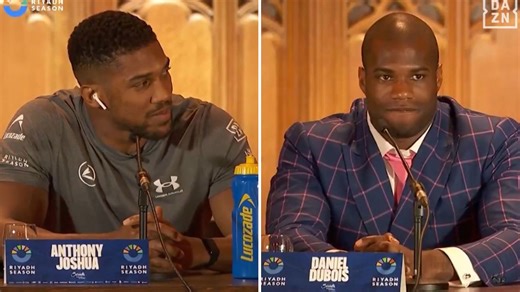 Watch awkward moment Dubois interrupts AJ and gets given death stare in presser
