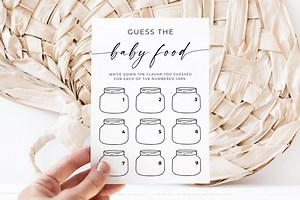 Guess the Baby Food Game, Baby Shower Guessing Game, Taste the Baby Food, Jars of Baby Food Game, Instant Download, Canva - Etsy