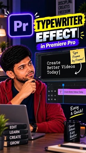 How to Make TYPEWRITER Effect in Premiere Pro #editing #premierepro