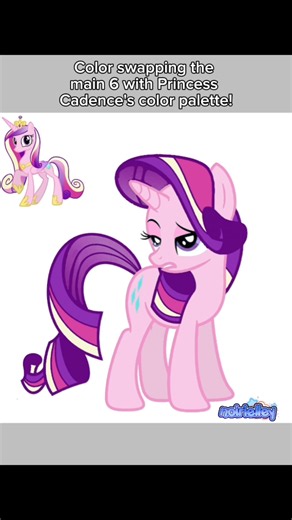 Color swapping the main 6 with Princess Cadence's color palette! #mlp #mylittlepony #digitalart #fyp