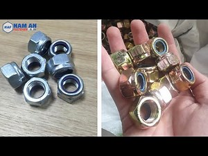 Đai Ốc Khóa Nhựa - Đai Ốc Hãm - Đai Ốc Chống Xoay M6, M8, M10, M12, M16 Mạ Trắng, Mạ Vàng