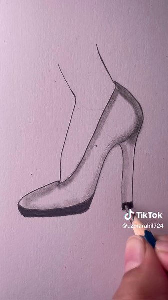 ‏Easy way to draw heels 👠#foryou