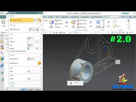 Thiết kế 3D trên NX từ Bản vẽ CAD 2D | Convert 2D to 3D NX