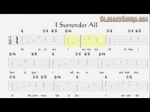 I Surrender All - Classical Hymn with Tablature