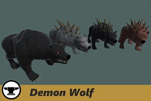 Fantasy Demon Wolf Creature | 3D Creatures | Unity Asset Store