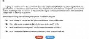 5A group of countries called the Asia-Pacific Economic Cooper... | Filo