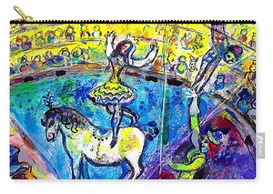 Remastered Art The Circus Horse Marc Chagall 20220115 v2 Zip Pouch by Wingsdomain Art and Photography