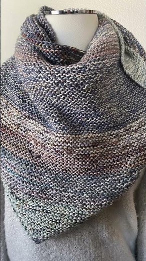Free Knitting Pattern Tutorial Marled Triangle Scarf