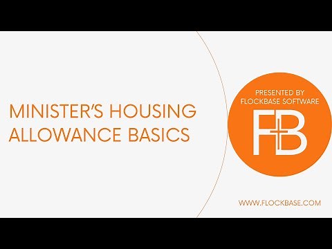 Minister's Housing Allowance Basics - Church Accounting Series